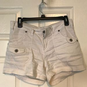 White summer shorts